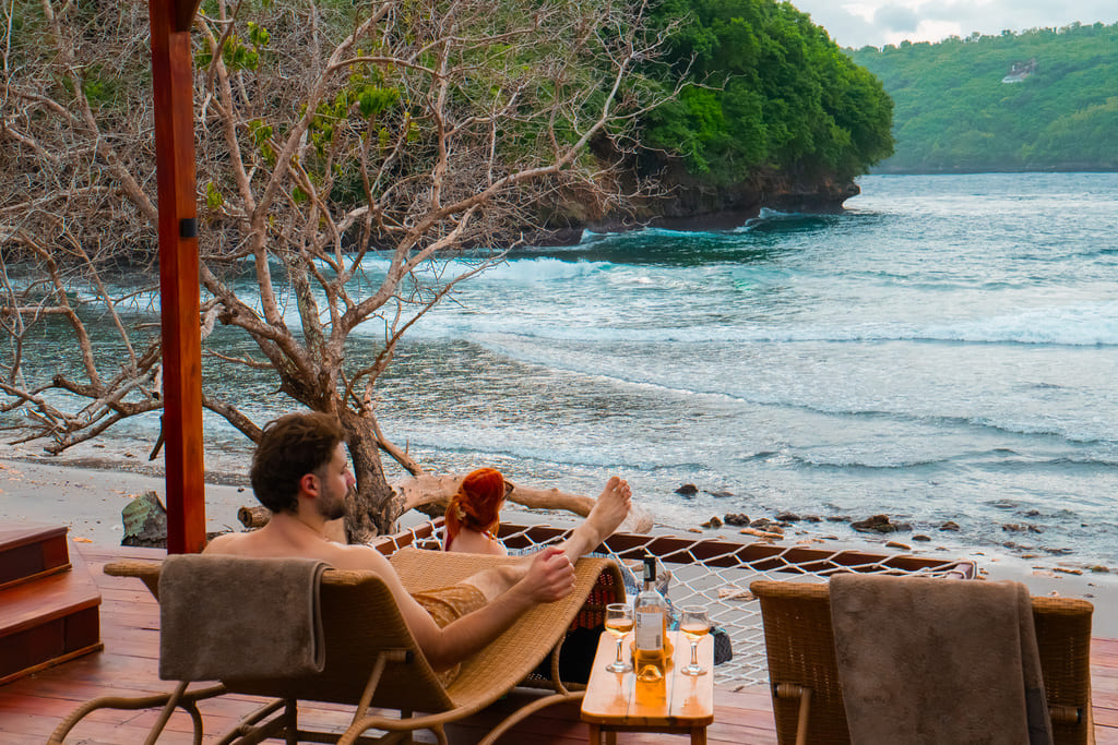 View from the Gamat Bay Resort deck